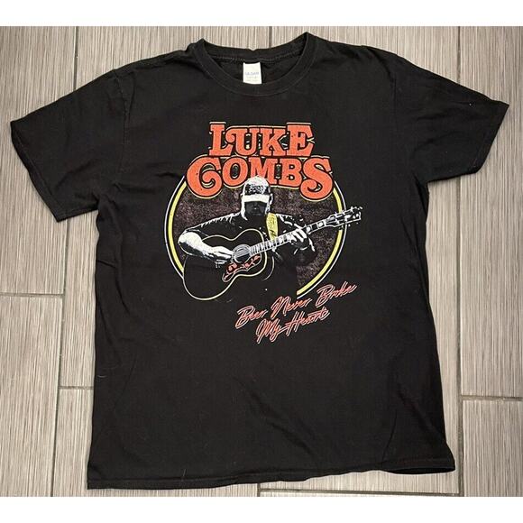 Luke Combs 2019 Beer Never Broke My Heart Tour Concert TShirt Large Double Sided - Picture 1 of 5